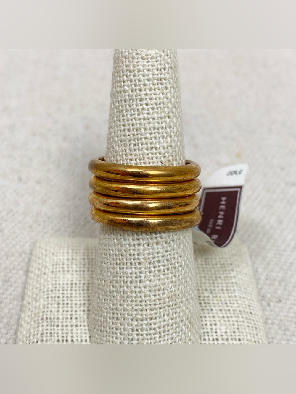 Henri Bendel Multi-Band Gold-Tone stacked Ring